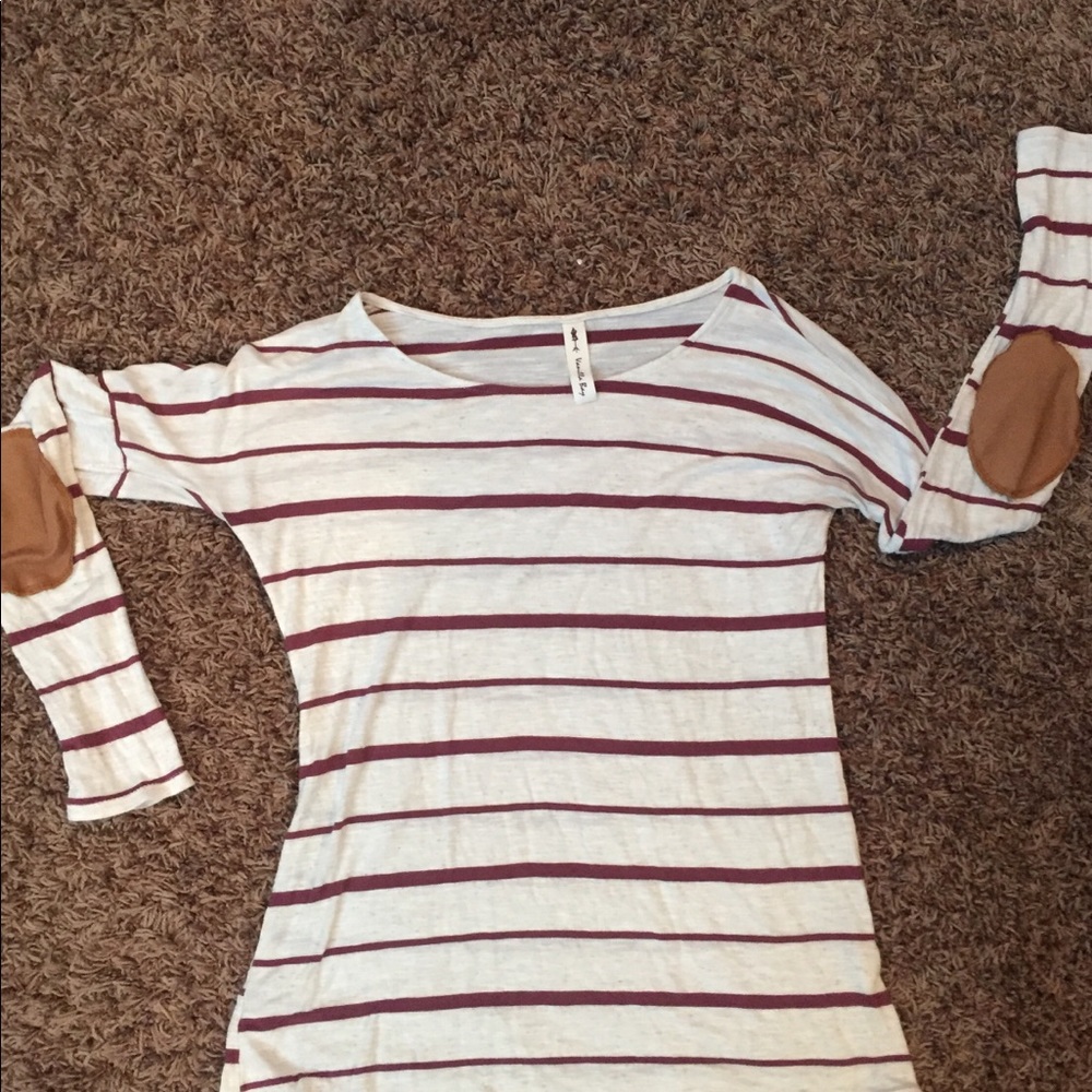 Super cute maroon stripe boutique shirt